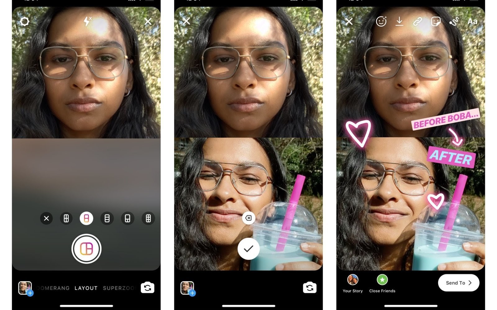 Using Instagram Layout Mode for Stories