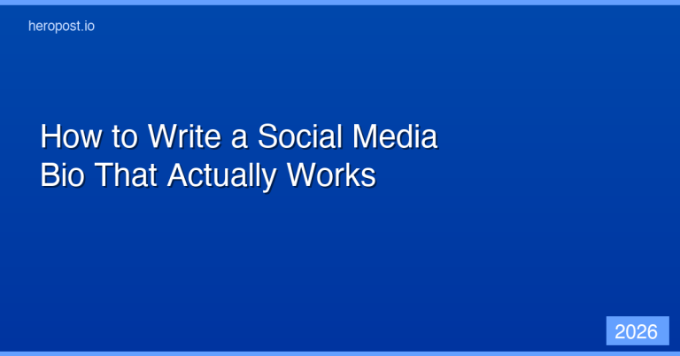 How to Write a Social Media Bio That Actually Works (With Examples for 2026)
