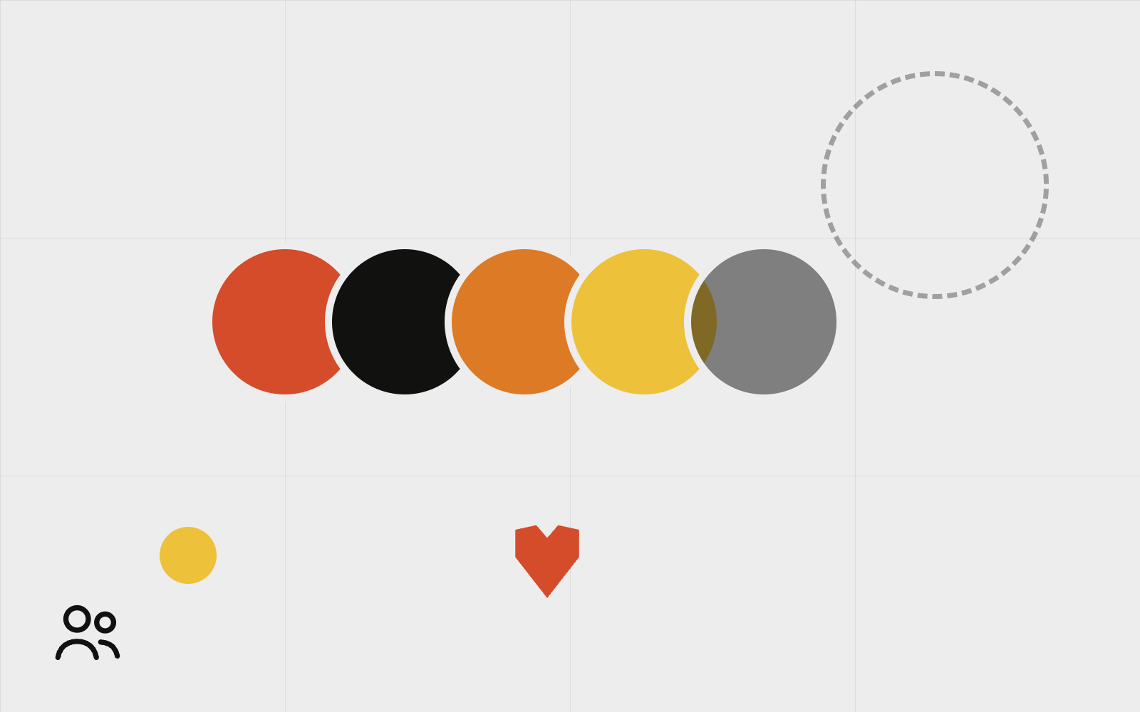Abstract authentic follower dots with heart
