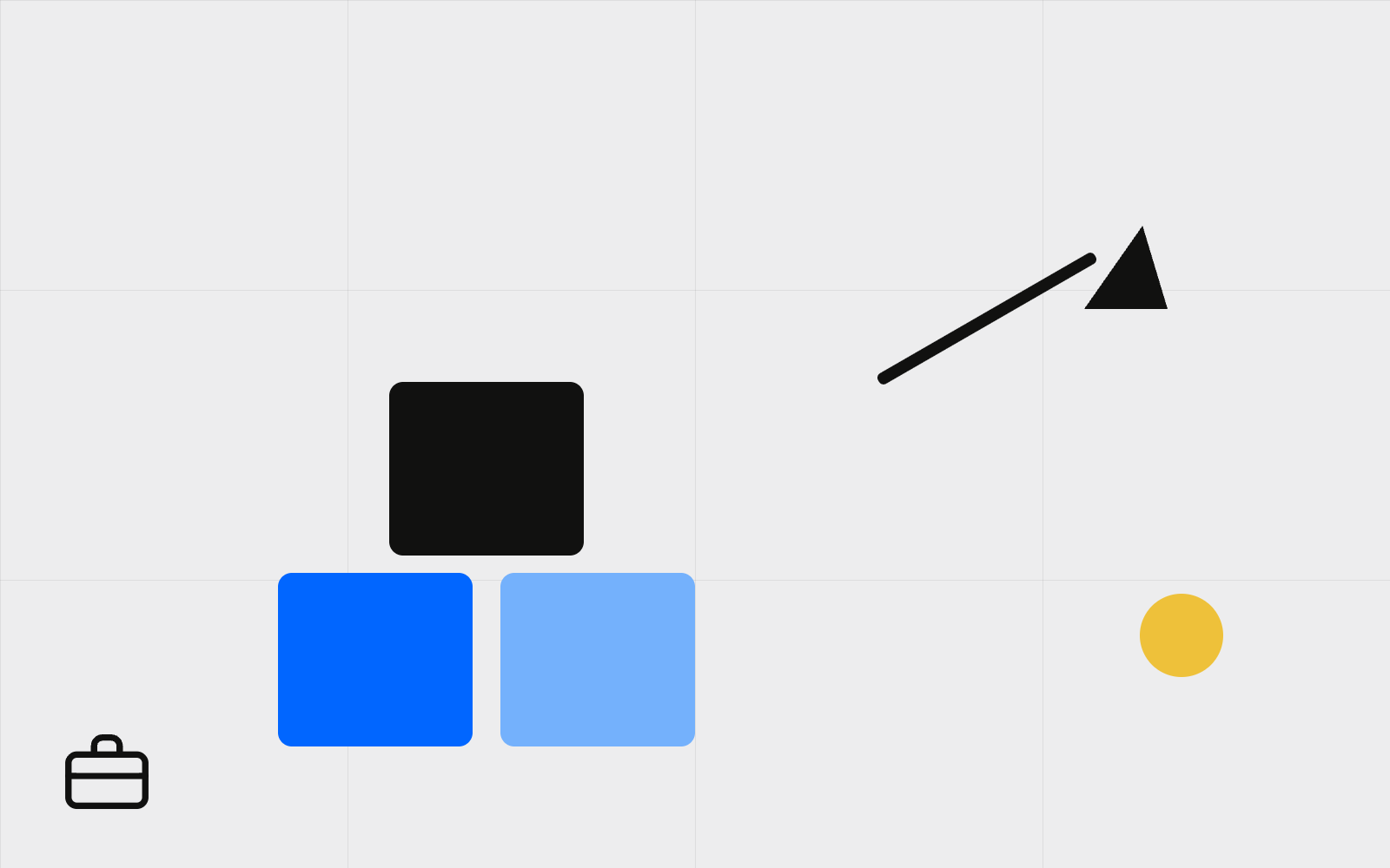 Abstract building blocks with arrow