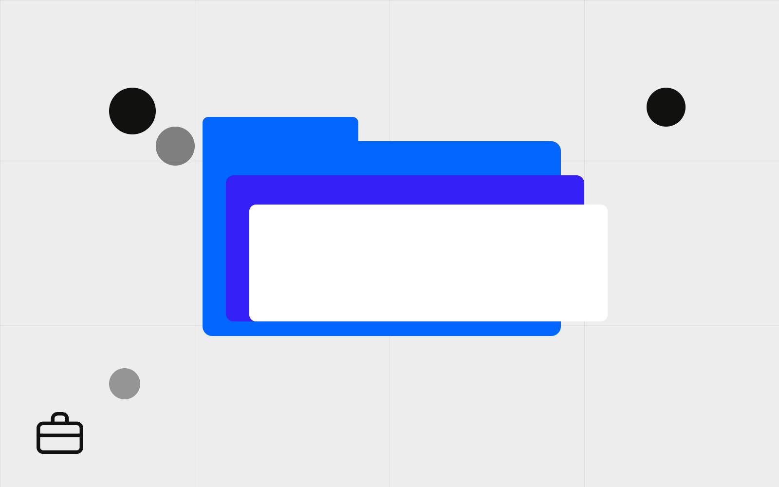 Abstract client folder with avatars