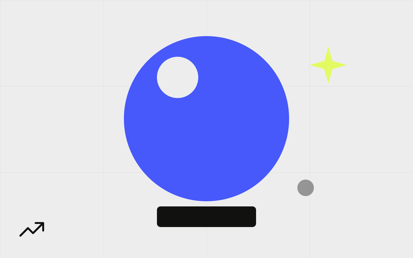 Abstract crystal ball of trends