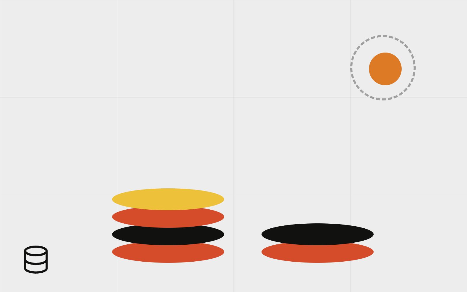 Abstract stacked coins