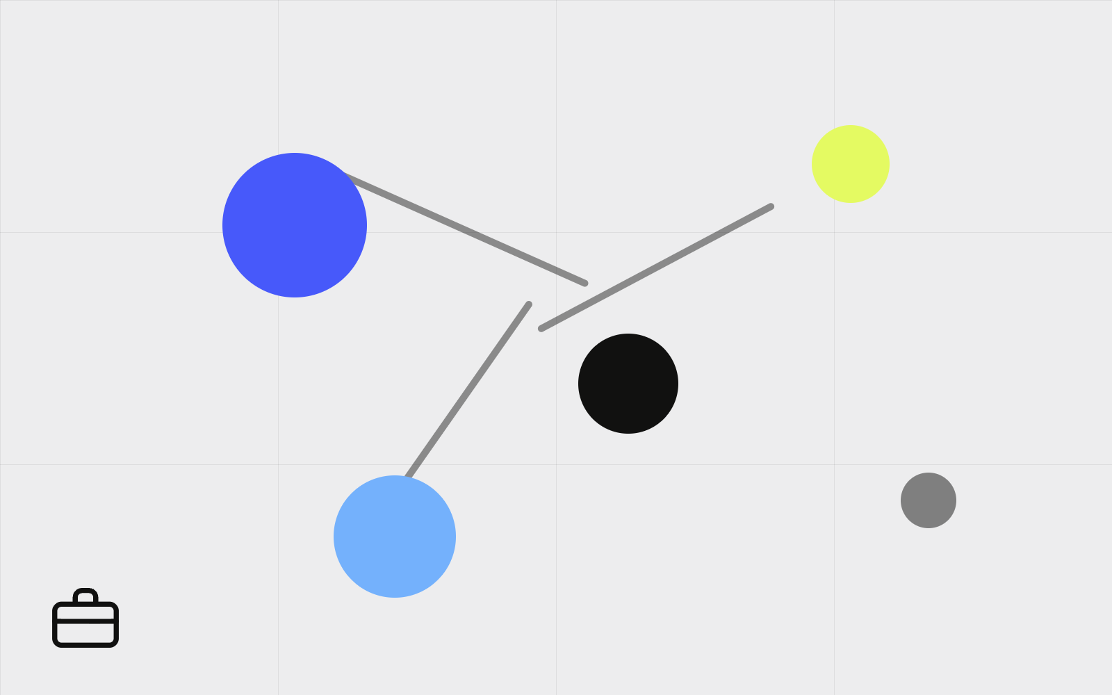 Abstract network of connected nodes