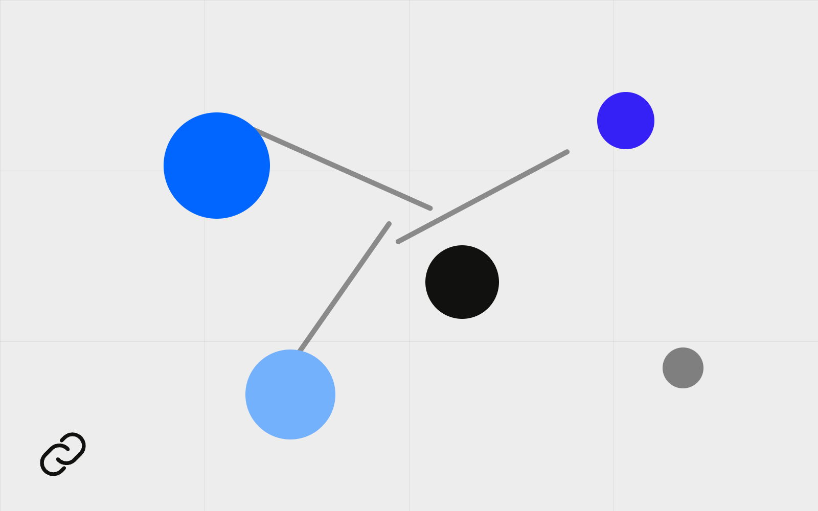 Abstract network of connected nodes