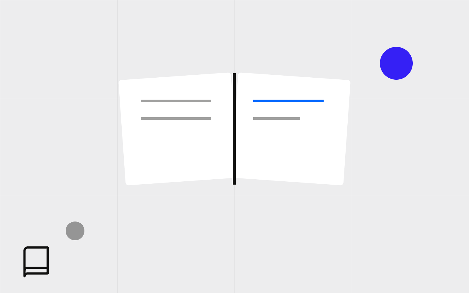 Abstract open guide book