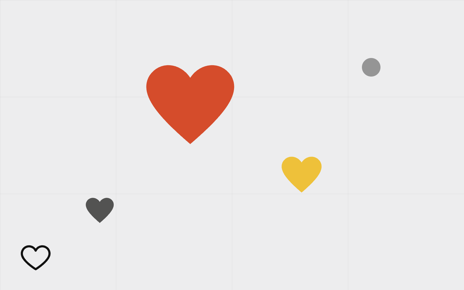 Abstract engagement hearts